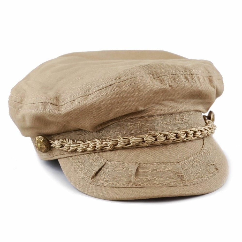 Khaki Greek Yachting Style Sailer Hat